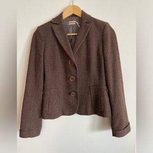 Max Studio Brown Tweed Blazer XS